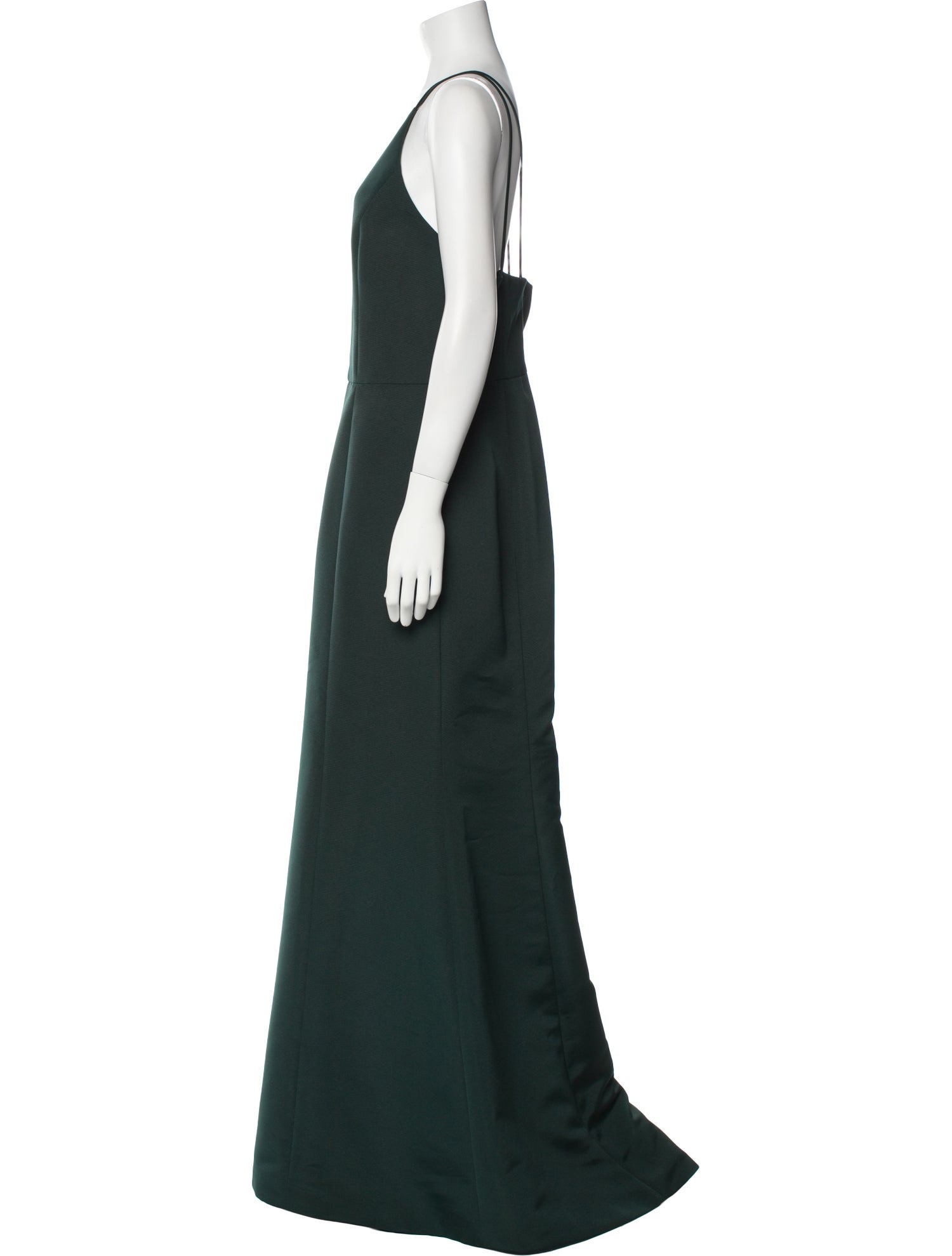 Amsale Scoop Neck Long Dress